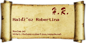 Halász Robertina névjegykártya